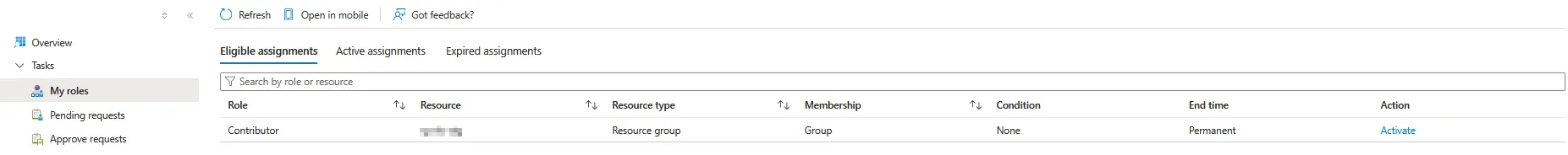 Screenshot der Aktivierungsoberfläche von PIM